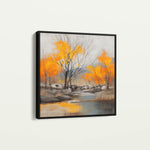 Abstract 1124 Canvas Art 16" x 16" / 40 x 40 cm / Black