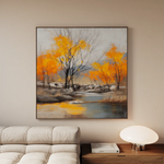 Abstract 1124 Canvas Art 60 x 60 cm / Black