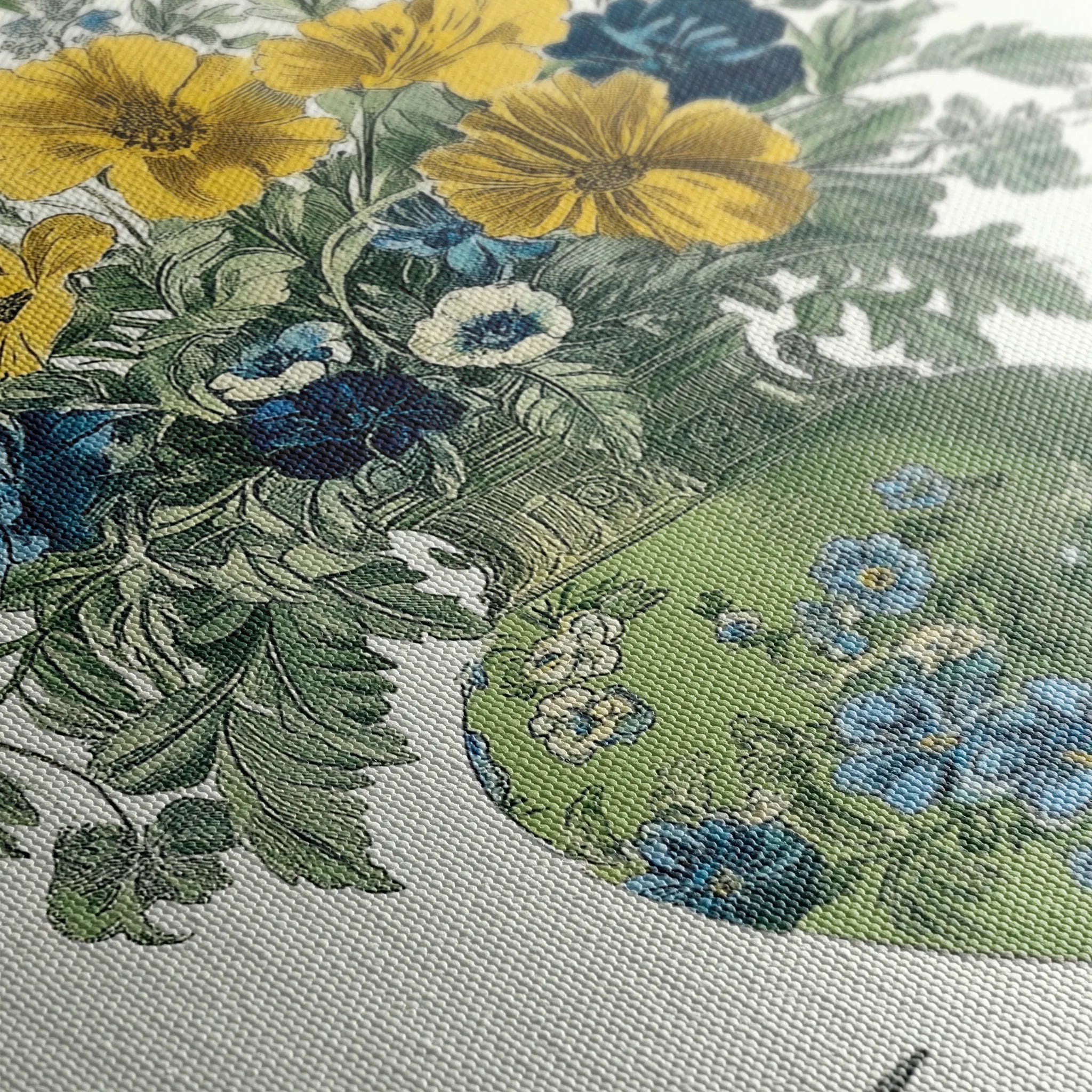 Floral 1124 Canvas Art 18" x 24" / 45 x 60 cm / Black