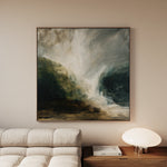Abstract 1125 Canvas Art 16" x 16" / 40 x 40 cm / Black