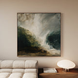 Abstract 1125 Canvas Art 16" x 16" / 40 x 40 cm / Black