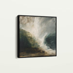 Abstract 1125 Canvas Art 16" x 16" / 40 x 40 cm / Black