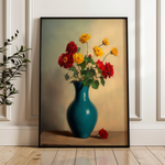Floral 1125 Canvas Art 18" x 24" / 45 x 60 cm / Black