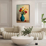 Floral 1125 Canvas Art 18" x 24" / 45 x 60 cm / Black