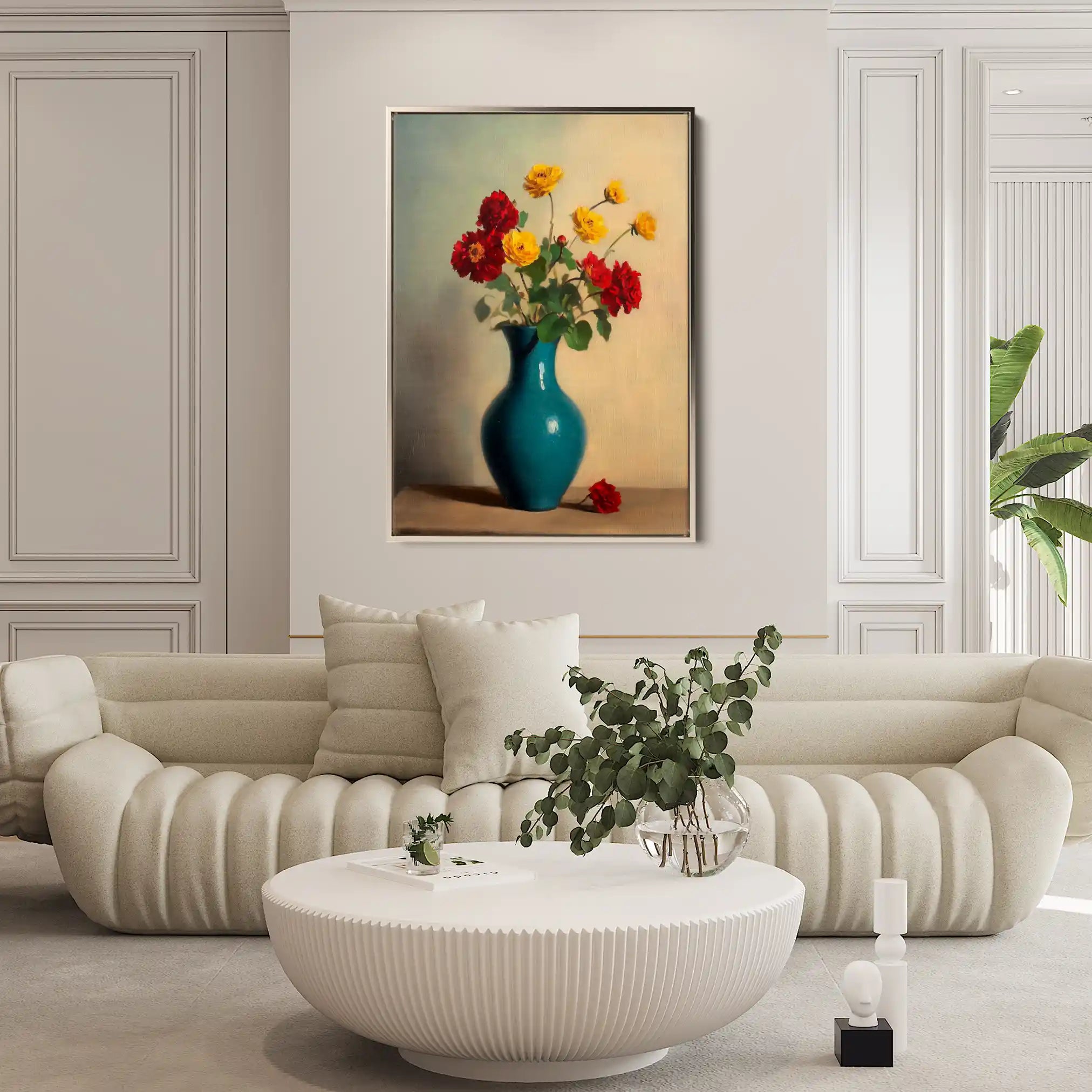 Floral 1125 Canvas Art 60 x 40 cm / Black