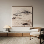 Abstract 1126 Canvas Art 16" x 16" / 40 x 40 cm / Black