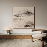 Abstract 1126 Canvas Art 16" x 16" / 40 x 40 cm / Black