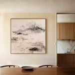 Abstract 1126 Canvas Art 16" x 16" / 40 x 40 cm / Black