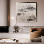 Abstract 1126 Canvas Art 16" x 16" / 40 x 40 cm / Black
