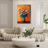 Floral 1126 Canvas Art 18" x 24" / 45 x 60 cm / Black