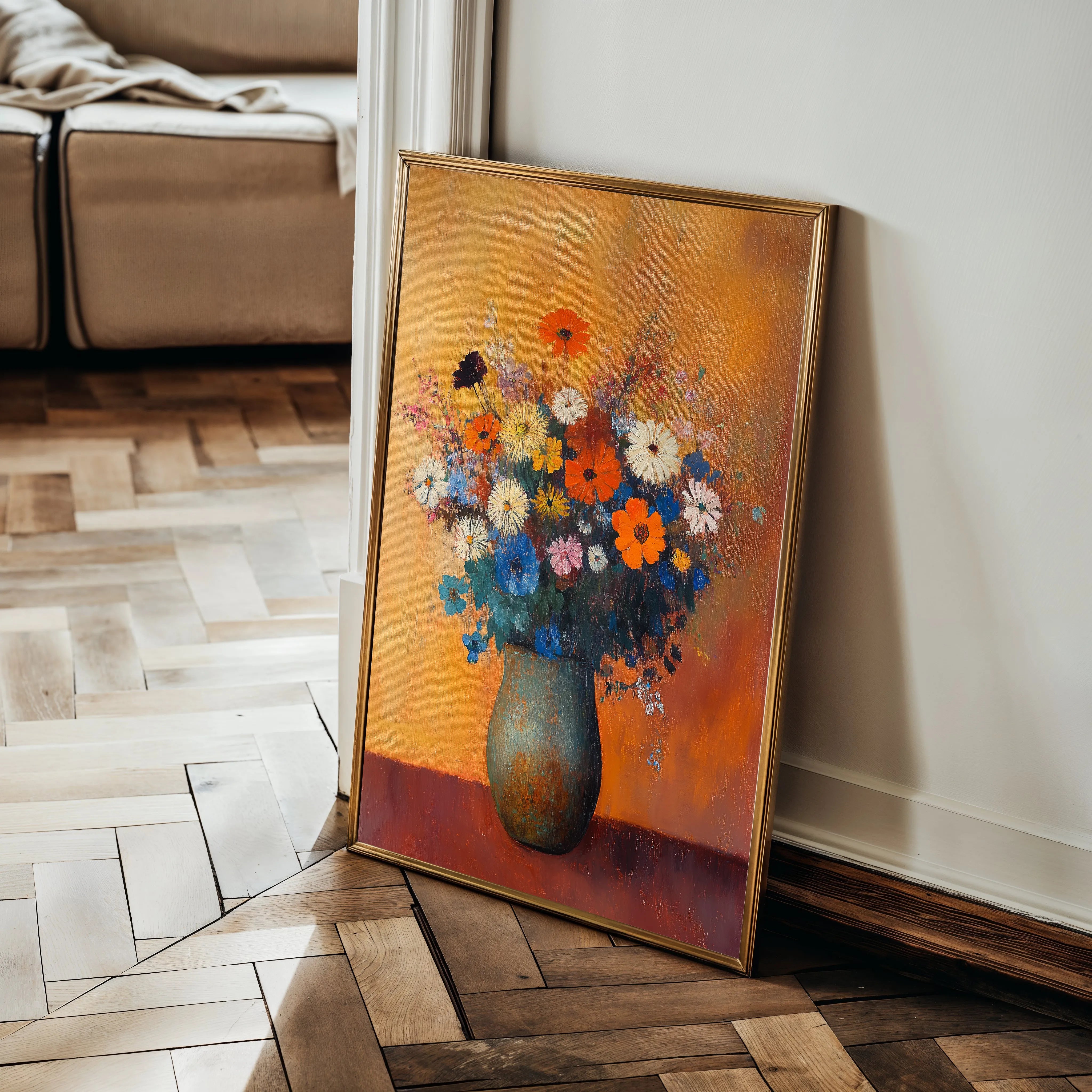 Floral 1126 Canvas Art 18" x 24" / 45 x 60 cm / Black