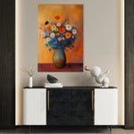 Floral 1126 Canvas Art 18" x 24" / 45 x 60 cm / Black