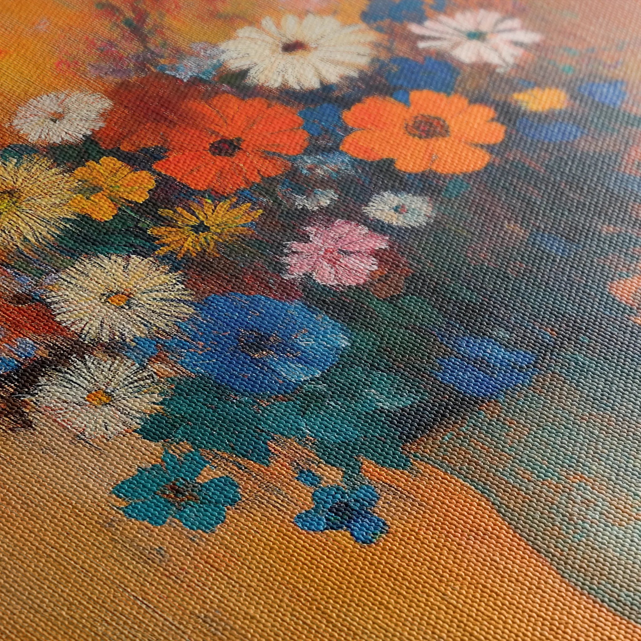 Floral 1126 Canvas Art 18" x 24" / 45 x 60 cm / Black