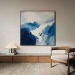 Abstract 1127 Canvas Art 16" x 16" / 40 x 40 cm / Black