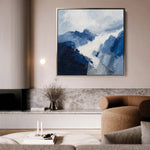 Abstract 1127 Canvas Art 16" x 16" / 40 x 40 cm / Black