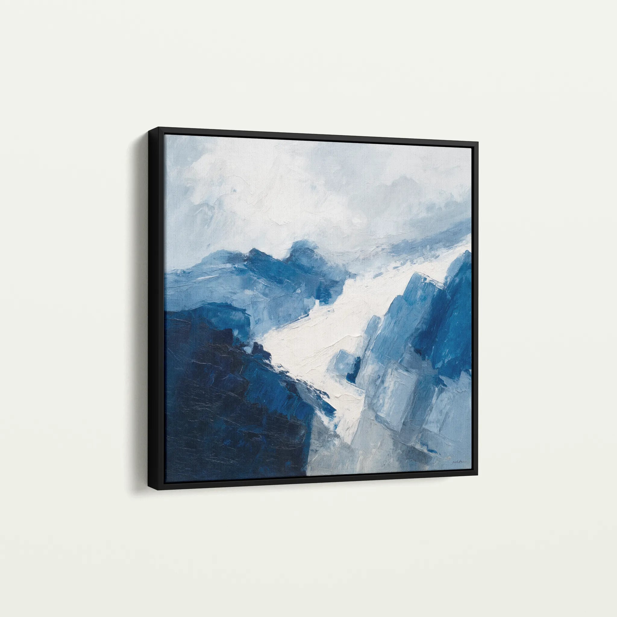 Abstract 1127 Canvas Art 16" x 16" / 40 x 40 cm / Black
