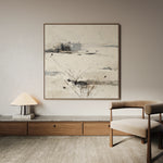 Abstract 1128 Canvas Art 16" x 16" / 40 x 40 cm / Black
