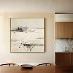 Abstract 1128 Canvas Art 16" x 16" / 40 x 40 cm / Black