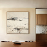 Abstract 1128 Canvas Art 16" x 16" / 40 x 40 cm / Black