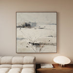 Abstract 1128 Canvas Art 16" x 16" / 40 x 40 cm / Black