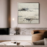 Abstract 1128 Canvas Art 16" x 16" / 40 x 40 cm / Black