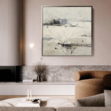 Abstract 1128 Canvas Art 16" x 16" / 40 x 40 cm / Black