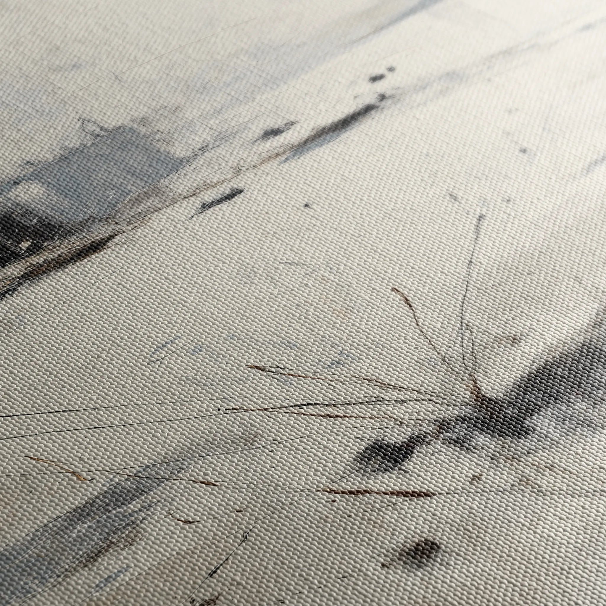 Abstract 1128 Canvas Art 16" x 16" / 40 x 40 cm / Black