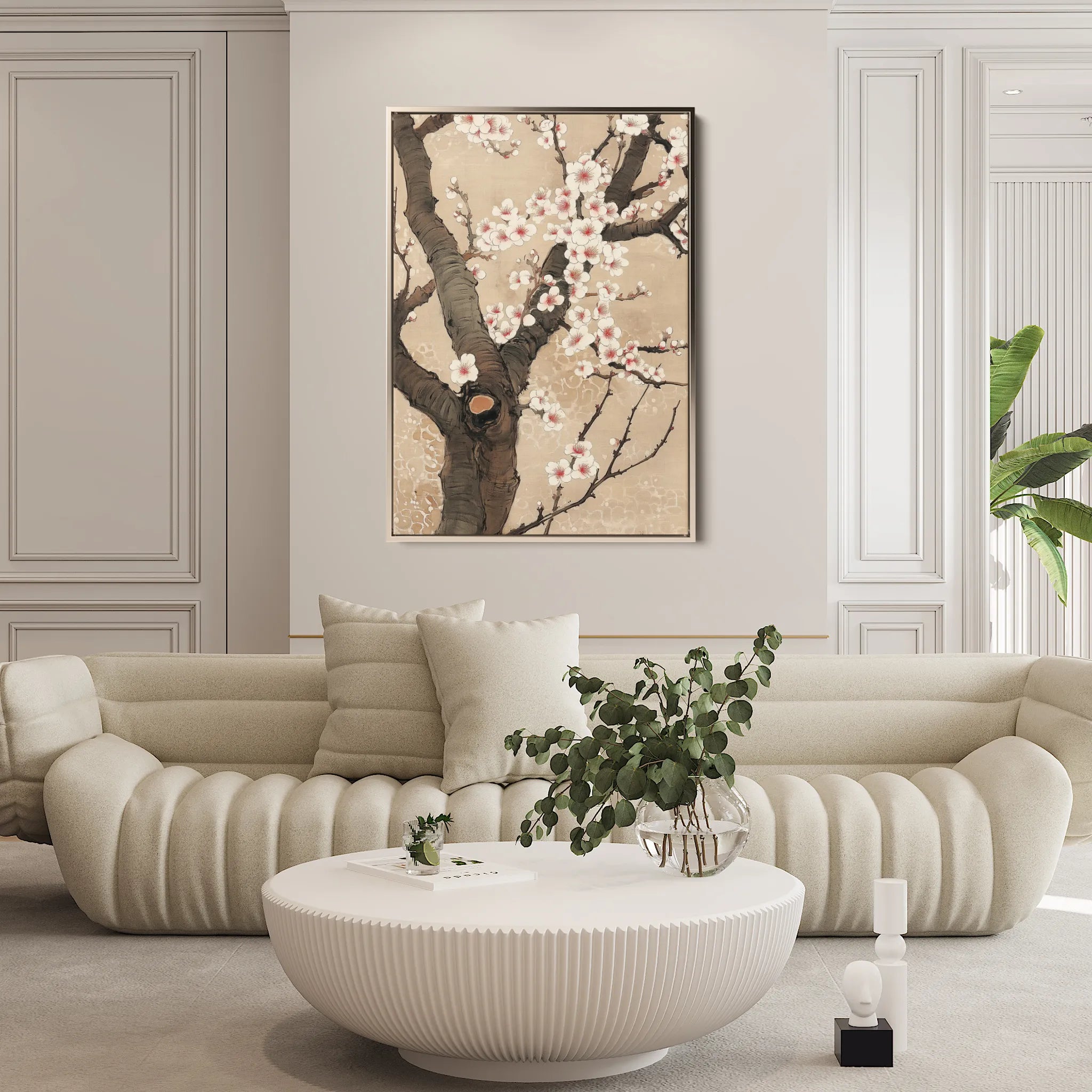 Floral 1128 Canvas Art 18" x 24" / 45 x 60 cm / Black