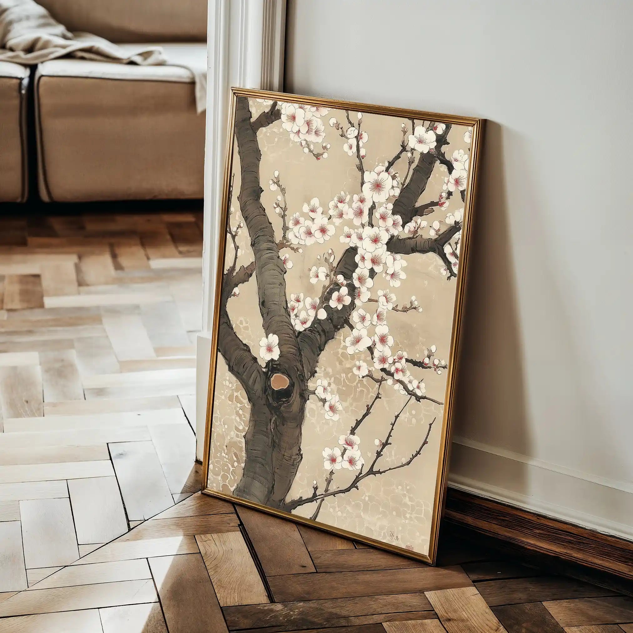 Floral 1128 Canvas Art 18" x 24" / 45 x 60 cm / Black
