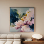 Abstract 1129 Canvas Art 16" x 16" / 40 x 40 cm / Black