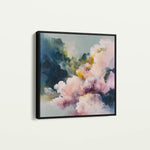 Abstract 1129 Canvas Art 16" x 16" / 40 x 40 cm / Black