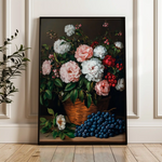 Floral 1129 Canvas Art 60 x 40 cm / Black