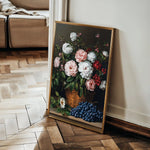 Floral 1129 Canvas Art 60 x 40 cm / Black