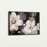 Floral 113 Canvas Art 18" x 24" / 45 x 60 cm / Black