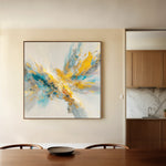 Abstract 1130 Canvas Art 16" x 16" / 40 x 40 cm / Black