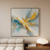 Abstract 1130 Canvas Art 16" x 16" / 40 x 40 cm / Black