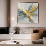 Abstract 1130 Canvas Art 16" x 16" / 40 x 40 cm / Black