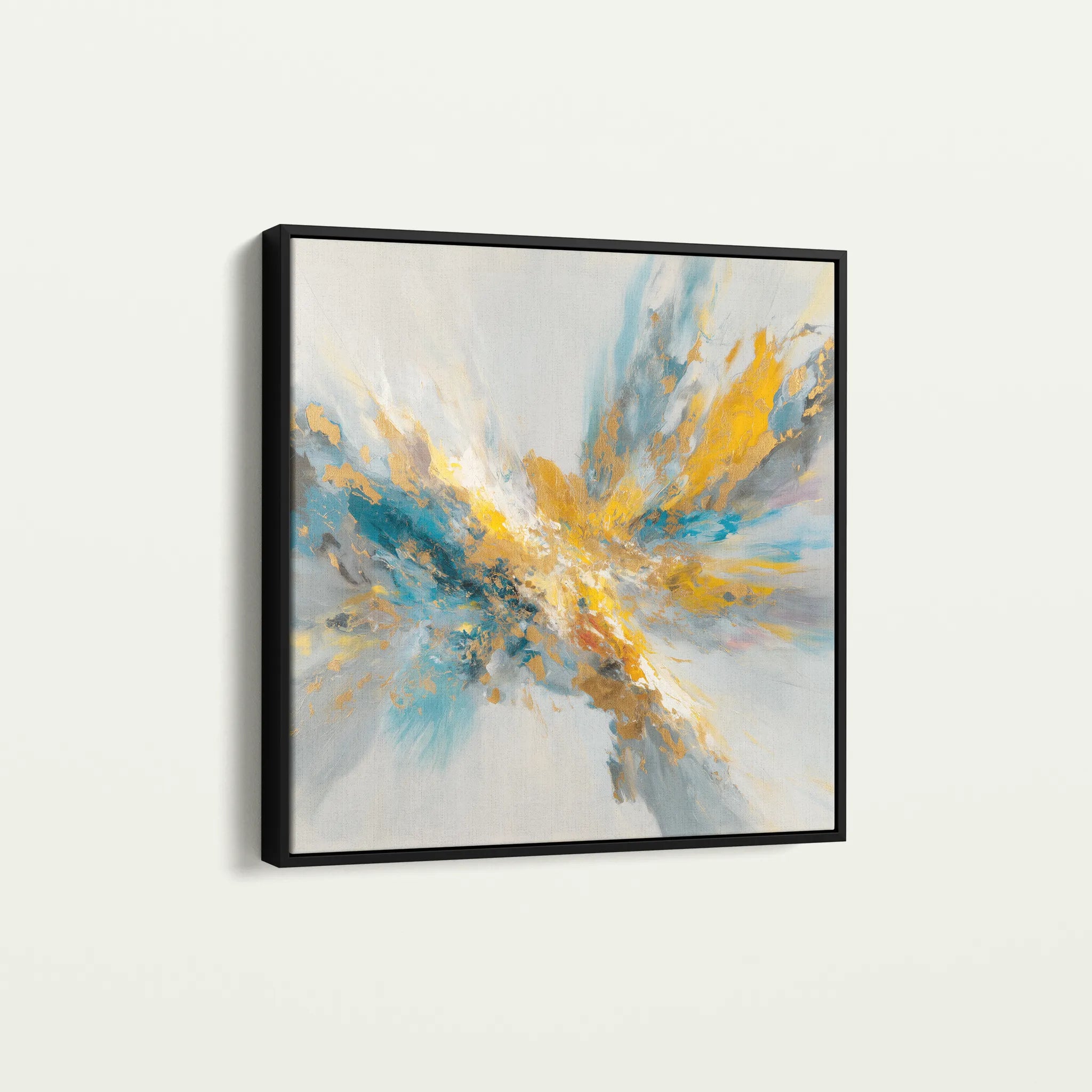 Abstract 1130 Canvas Art 16" x 16" / 40 x 40 cm / Black