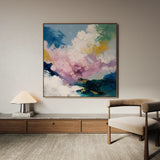 Abstract 1131 Canvas Art 16" x 16" / 40 x 40 cm / Black