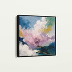 Abstract 1131 Canvas Art 16" x 16" / 40 x 40 cm / Black