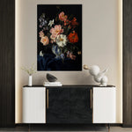 Floral 1131 Canvas Art 18" x 24" / 45 x 60 cm / Black