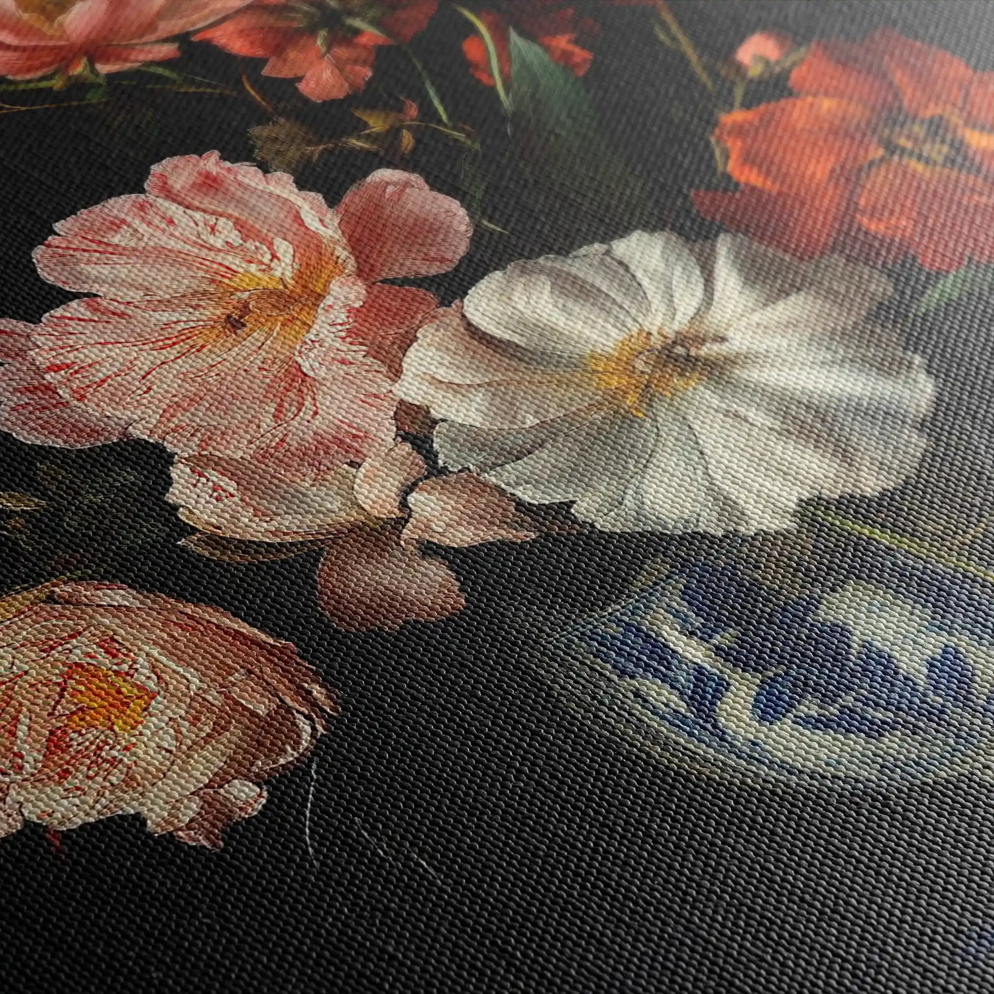 Floral 1131 Canvas Art 60 x 40 cm / Black