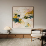 Abstract 1132 Canvas Art 16" x 16" / 40 x 40 cm / Black