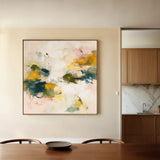 Abstract 1132 Canvas Art 16" x 16" / 40 x 40 cm / Black