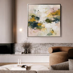 Abstract 1132 Canvas Art 16" x 16" / 40 x 40 cm / Black