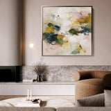 Abstract 1132 Canvas Art 16" x 16" / 40 x 40 cm / Black