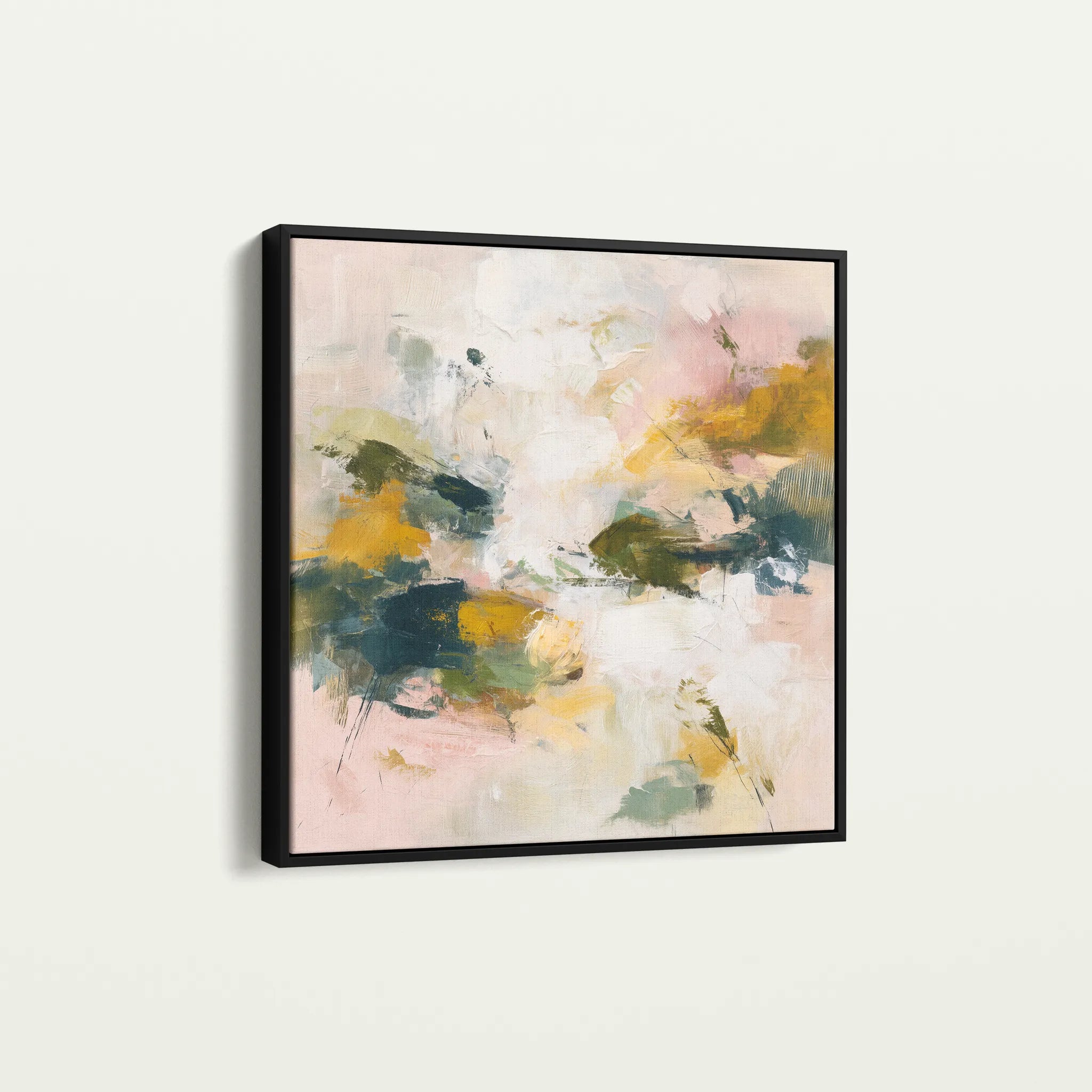 Abstract 1132 Canvas Art 16" x 16" / 40 x 40 cm / Black