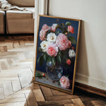 Floral 1132 Canvas Art 18" x 24" / 45 x 60 cm / Black