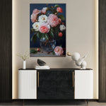 Floral 1132 Canvas Art 18" x 24" / 45 x 60 cm / Black