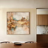 Abstract 1133 Canvas Art 16" x 16" / 40 x 40 cm / Black